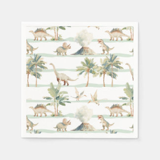 Dinosaur Jurassic world nature botanical jungle Napkin