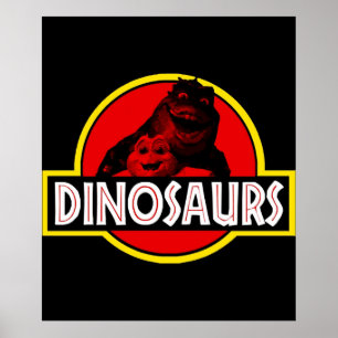 dinosaur jurrasic style  poster