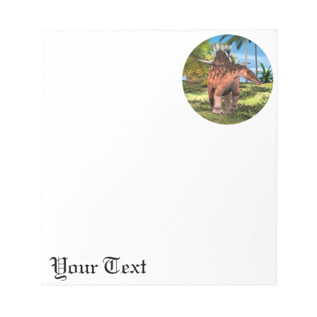 Dinosaur Kentrosaurus Notepad (Front)