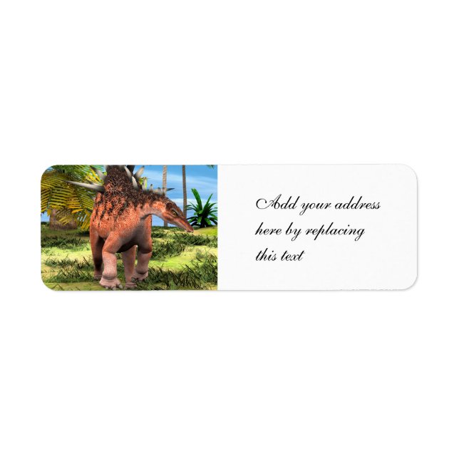 Dinosaur Kentrosaurus Return Address Label (Front)