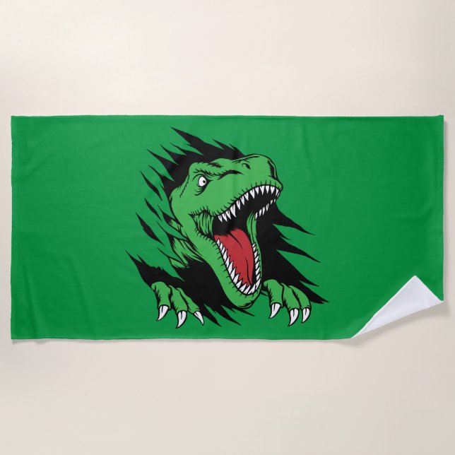 Dinosaur kids beach towel (Front)
