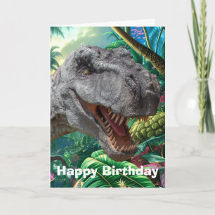 Dinosaur kids birthday card