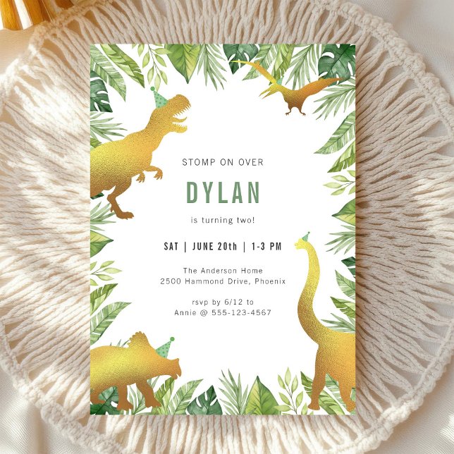 Dinosaur Kids Birthday Invitation (Creator Uploaded)