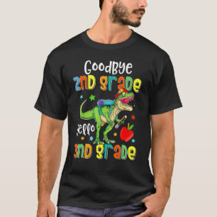 Dinosaur Kids Boys Girls Goodbye 2nd Grade Hello 3 T-Shirt