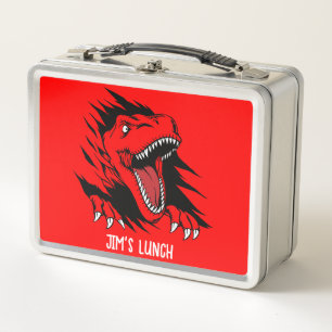 Dinosaur kids metal lunch box