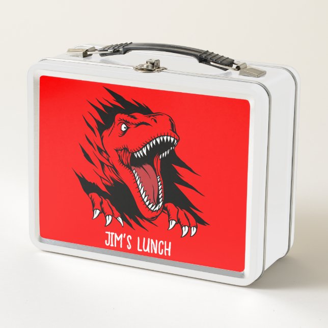 Dinosaur kids metal lunch box (Front)