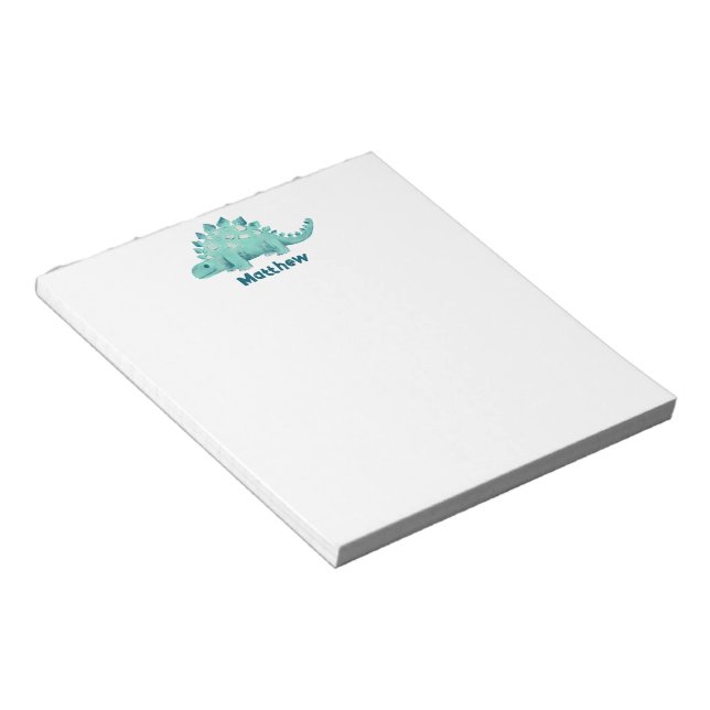 Dinosaur Kids Name Notepad (Angled)