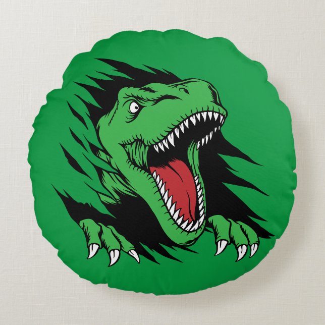 Dinosaur kids round cushion (Front)