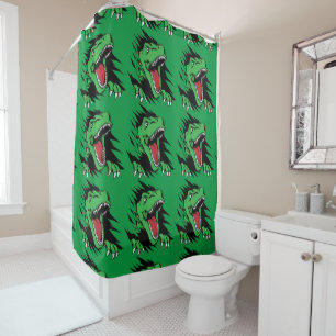 Dinosaur kids shower curtain