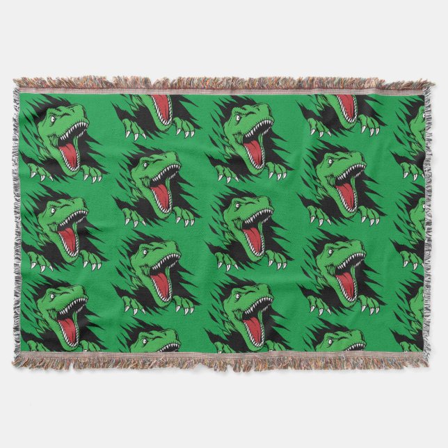 Dinosaur kids throw blanket (Front)