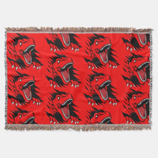 Dinosaur kids throw blanket (Front)
