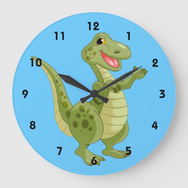 Dinosaur Kids Wall Clock (Front)