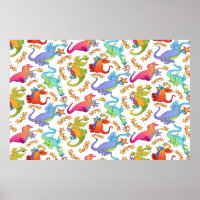 Dinosaur Kids Wall Mural Poster baby Nursery