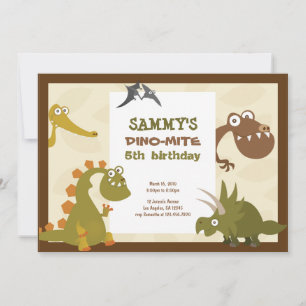 Dinosaur Land Birthday Invitation