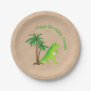 Dinosaur Land Cute Dino Paper Plate