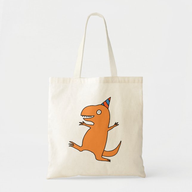 Dinosaur Library bag Funny Dinosaur Reusable Tote (Front)