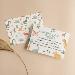 Dinosaur Little Dino In The Way Baby Book Request Enclosure Card