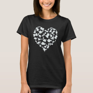 Dinosaur Love Heart Rex Cute Valentines Day Boys T T-Shirt