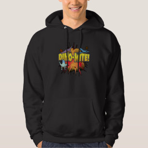 Dinosaur Lover Dynamite Dino-mite Pun Hoodie