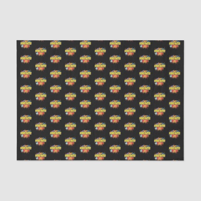 Dinosaur Lover Dynamite Dino-mite Pun Tissue Paper (Front)