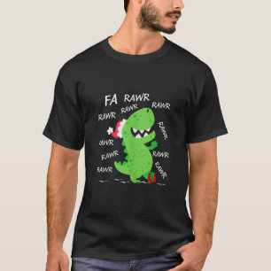 Dinosaur Lover Xmas Lights Santa Dinosaur Christma T-Shirt