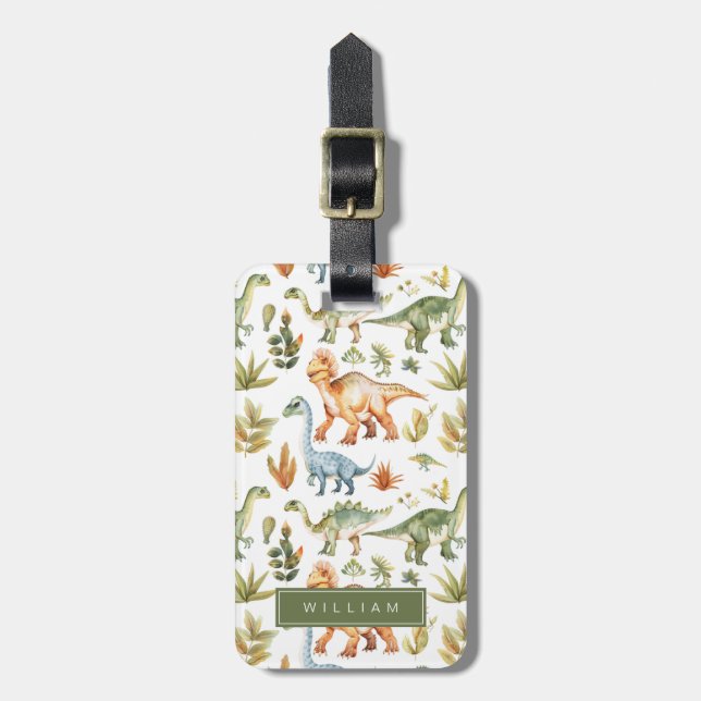 Dinosaur Luggage Tags (Front Vertical)
