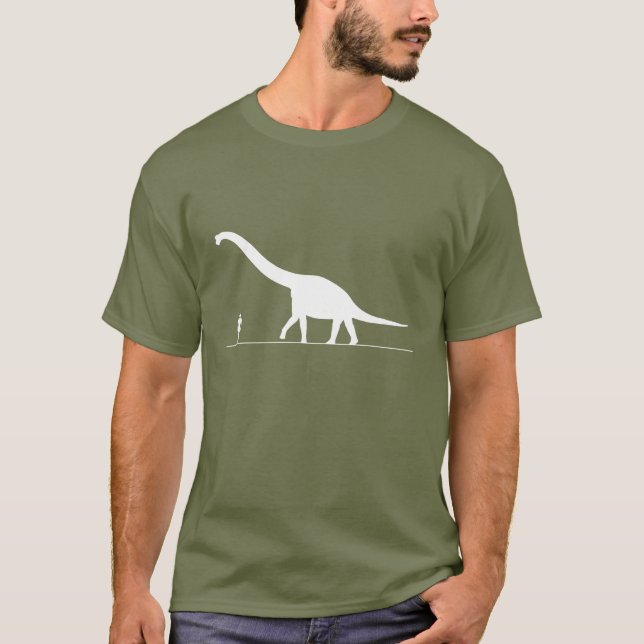 Dinosaur & Man T-Shirt (Front)