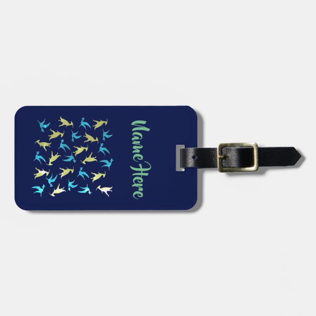 Dinosaur, mandala triceratops  custom Luggae Tags (Front Horizontal)