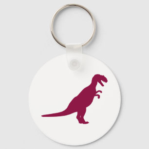 Dinosaur Maroon Key Ring