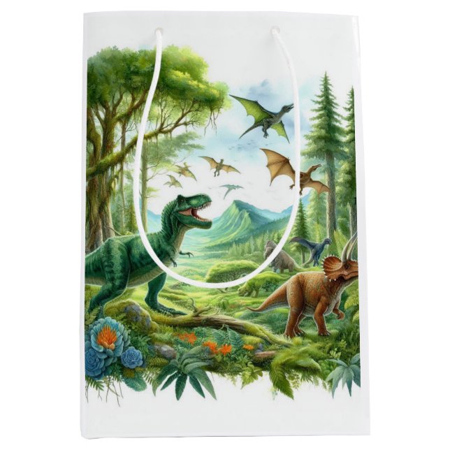 Dinosaur Medium Gift Bag (Front)