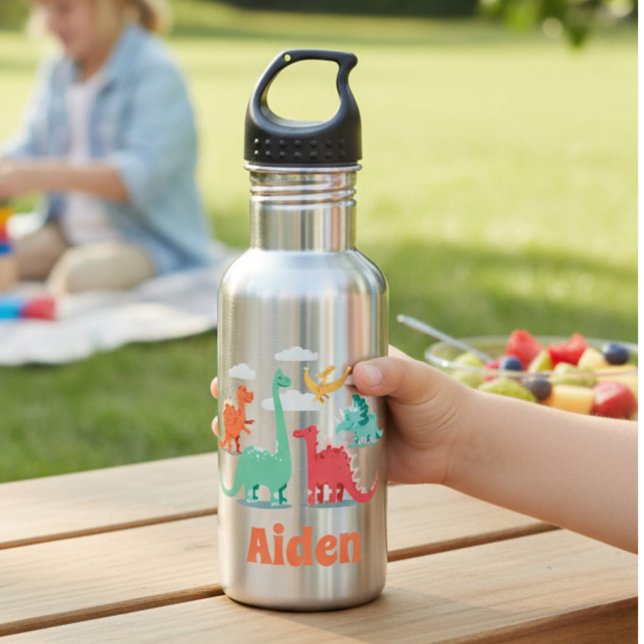 Dinosaur Monogrammed 532 Ml Water Bottle (Creator Uploaded)