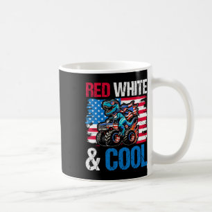 Dinosaur Monster Truck Dino 4th Of July Boys Ameri Coffee Mug