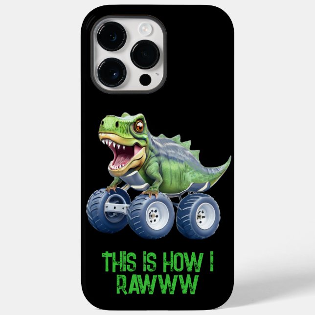 Dinosaur monster truck personalised birthday  Case-Mate iPhone case (Back)