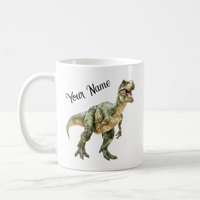 Dinosaur Month | Fun Prehistoric Coffee for Dino  Mug (Left)