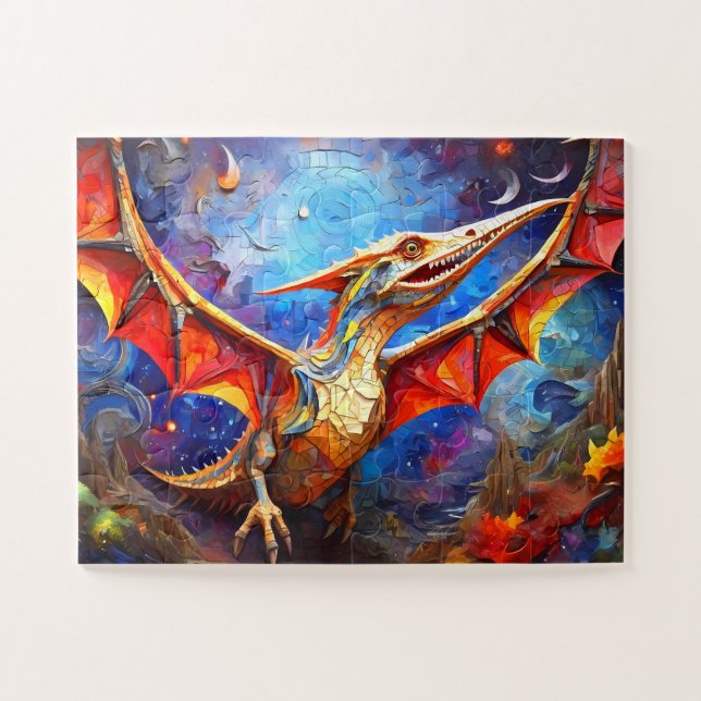 Dinosaur Mosaic Abstract  Jigsaw Puzzle (Horizontal)
