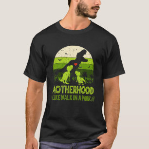 Dinosaur Motherhood Vintage  Best  For Mum T Rex T-Shirt
