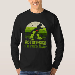 Dinosaur Motherhood Vintage Best For Mum T Rex T-Shirt