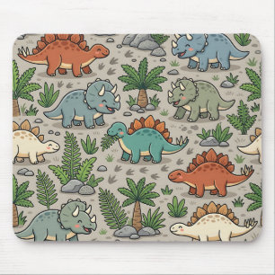 Dinosaur Mousepad – Stegosaurus & Triceratops