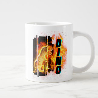 dinosaur mug, jumbo coffee cup, prehistoric large coffee mug