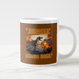 dinosaur mug, jumbo coffee cup, prehistoric large coffee mug