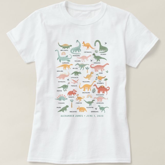 Dinosaur Mummy To Be T-Shirt (Dinosaur Theme Mommy To Be T-Shirt by Painted Paperie
)