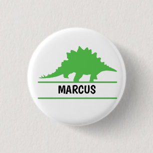 Dinosaur name 3 cm round badge