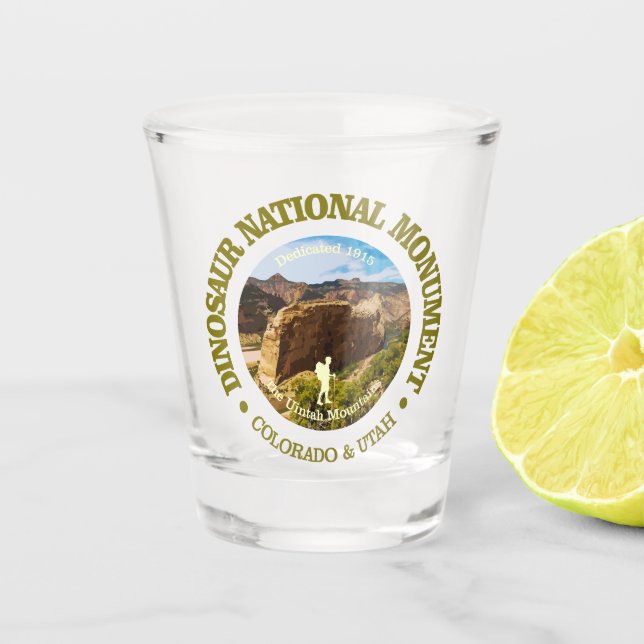 Dinosaur National Monument (NM) Shot Glass (Front)