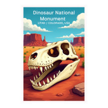 Dinosaur National Monument Vintage Style Travel Po