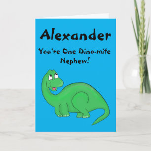 Dinosaur Nephew Cute Birthday Card