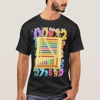 Dinosaur Numbers Idea For Kids & Teachers Maths Ab T-Shirt