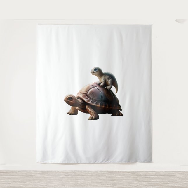 dinosaur on turtle tapestry (Front)