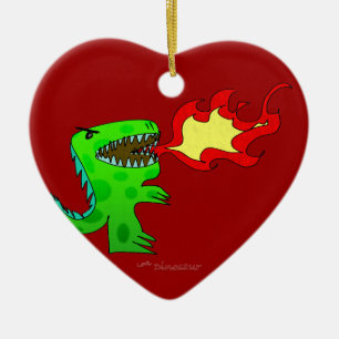 Dinosaur or Dragon by Jessica Jimerson - 2 Ceramic Ornament