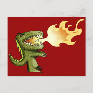 Dinosaur or Dragon kids art with Loston Wallace Postcard