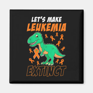 Dinosaur Orange Ribbon Haematologist Reptile Fossi Magnet